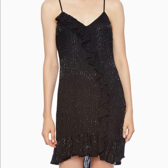Parker Black Kiara Embroidered Dress NWT - Picture 1 of 8